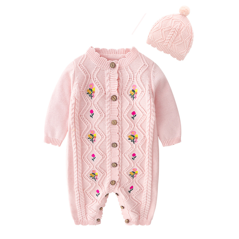 Newborn Baby Girl Romper Floral - Combinaison pour bébé fille nouveau-né 0-24
