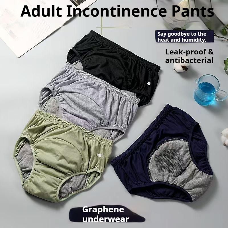Diapering - Culotte-culotte pour adultes en graphène antibactérien,