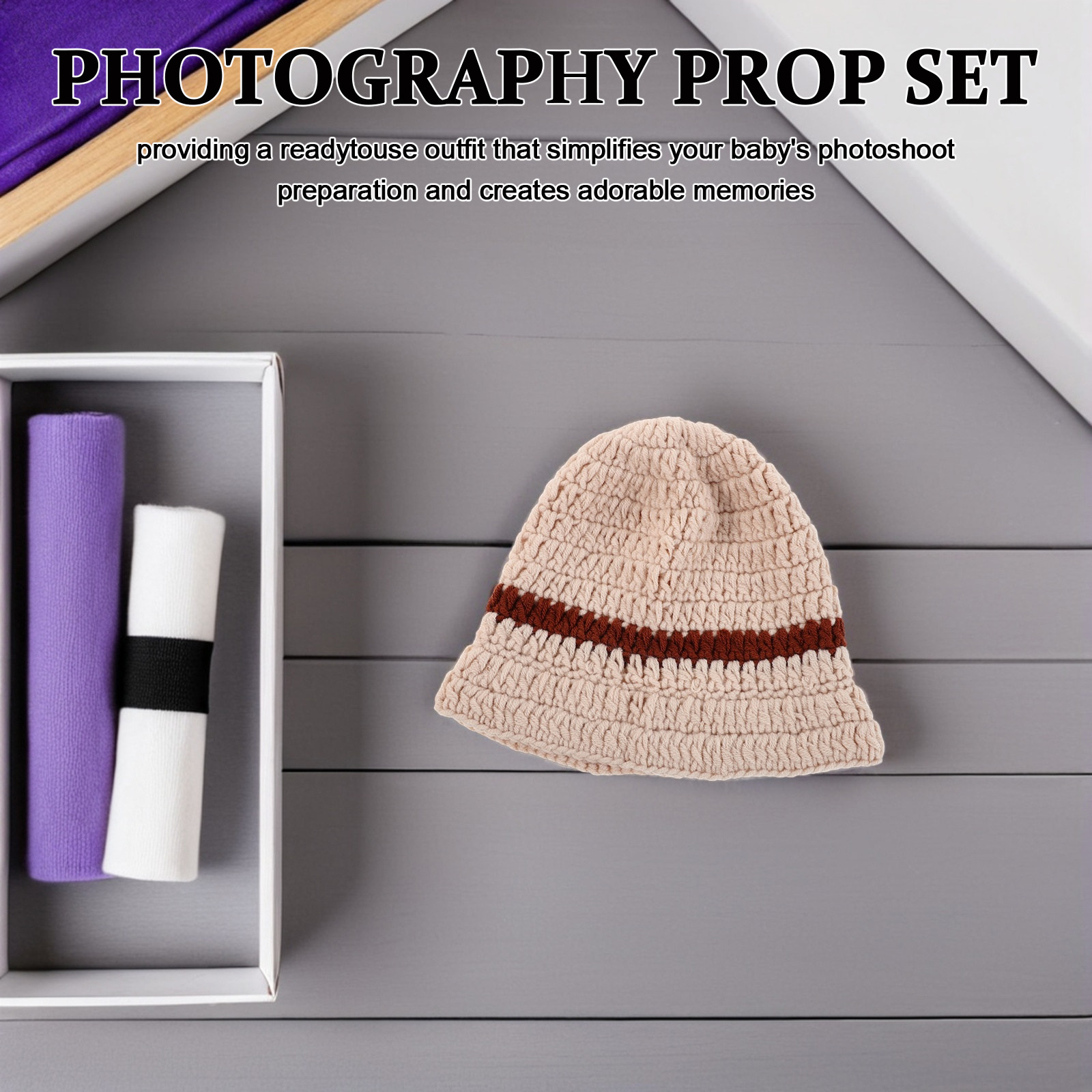 Infant Photography Props Outfit - 1 ensemble de tenue de cowboy