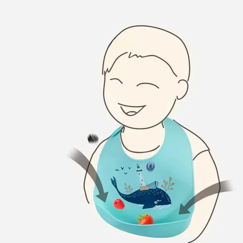 PANGDUBE Bavoirs pour bébé en  - Waterproof Baby Bibs Silicone avis et prix