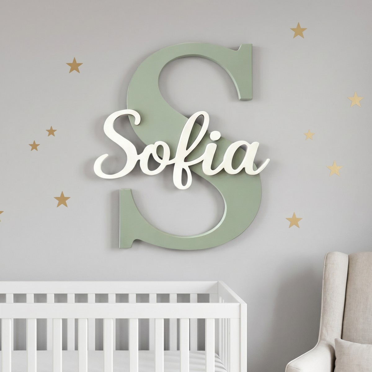 1 plaque nominative en bois mi - Nursery avis et prix